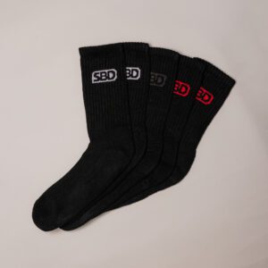 Black Crew Socks 5 Pack